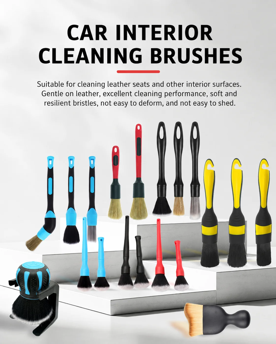 Car Interior Cleaning Brushes Collection for Car Detailing thumbnail