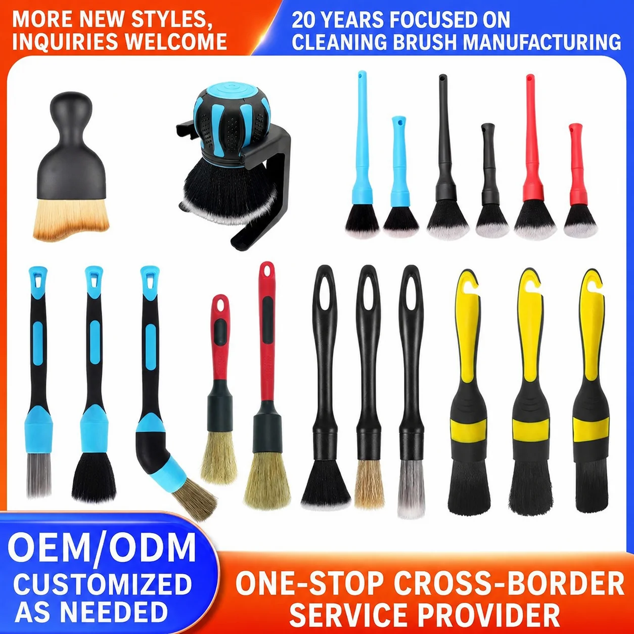 Car Interior Cleaning Brushes Collection