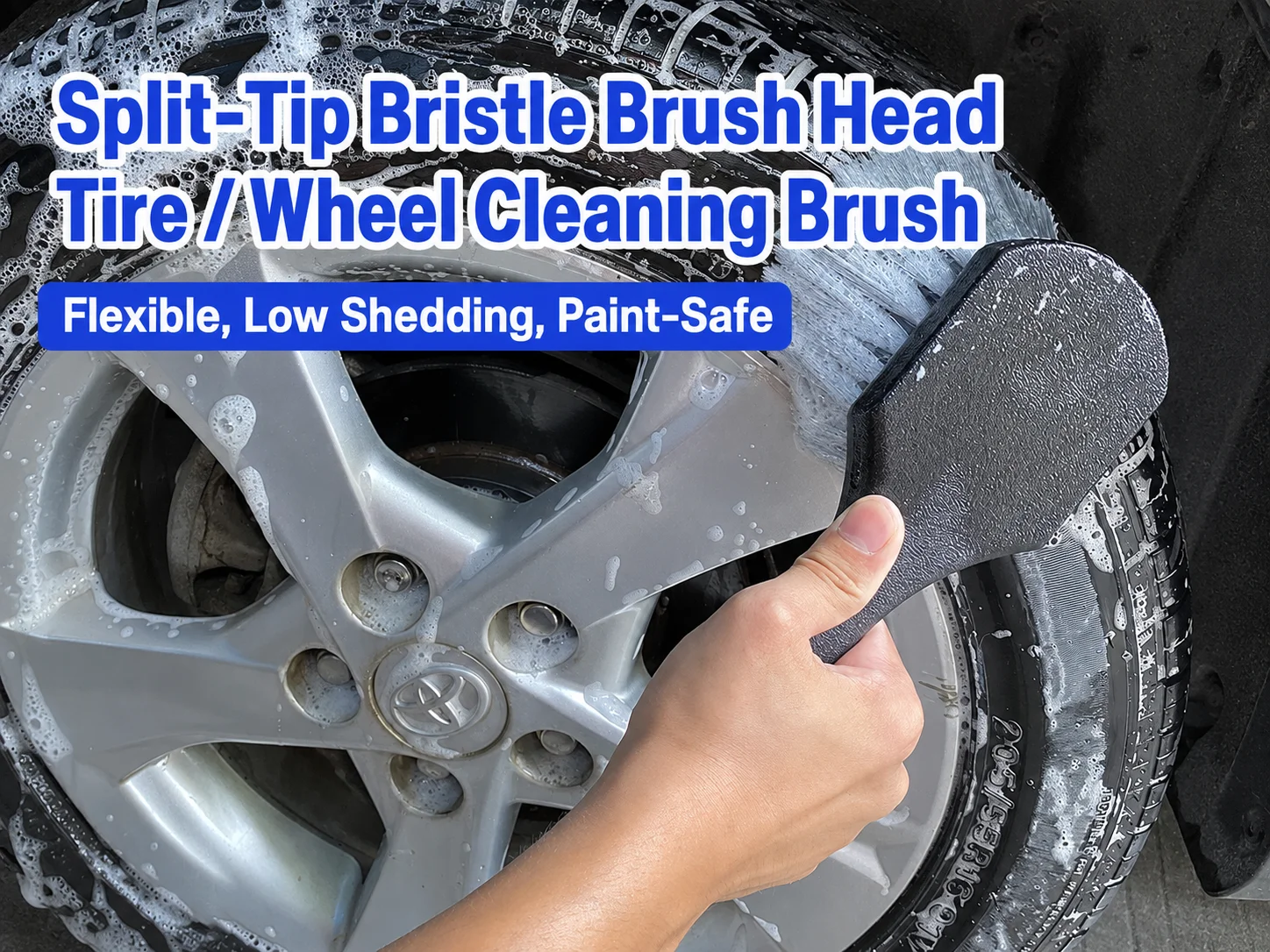 Split-Tip Bristle Tire / Wheel Cleaning Brush for Car Detailing thumbnail