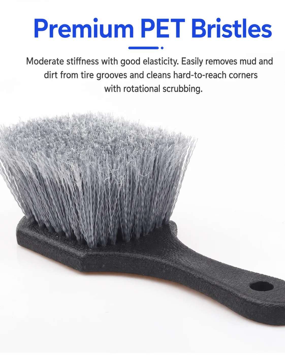 Split-Tip Bristle Tire / Wheel Cleaning Brush for Car Detailing thumbnail