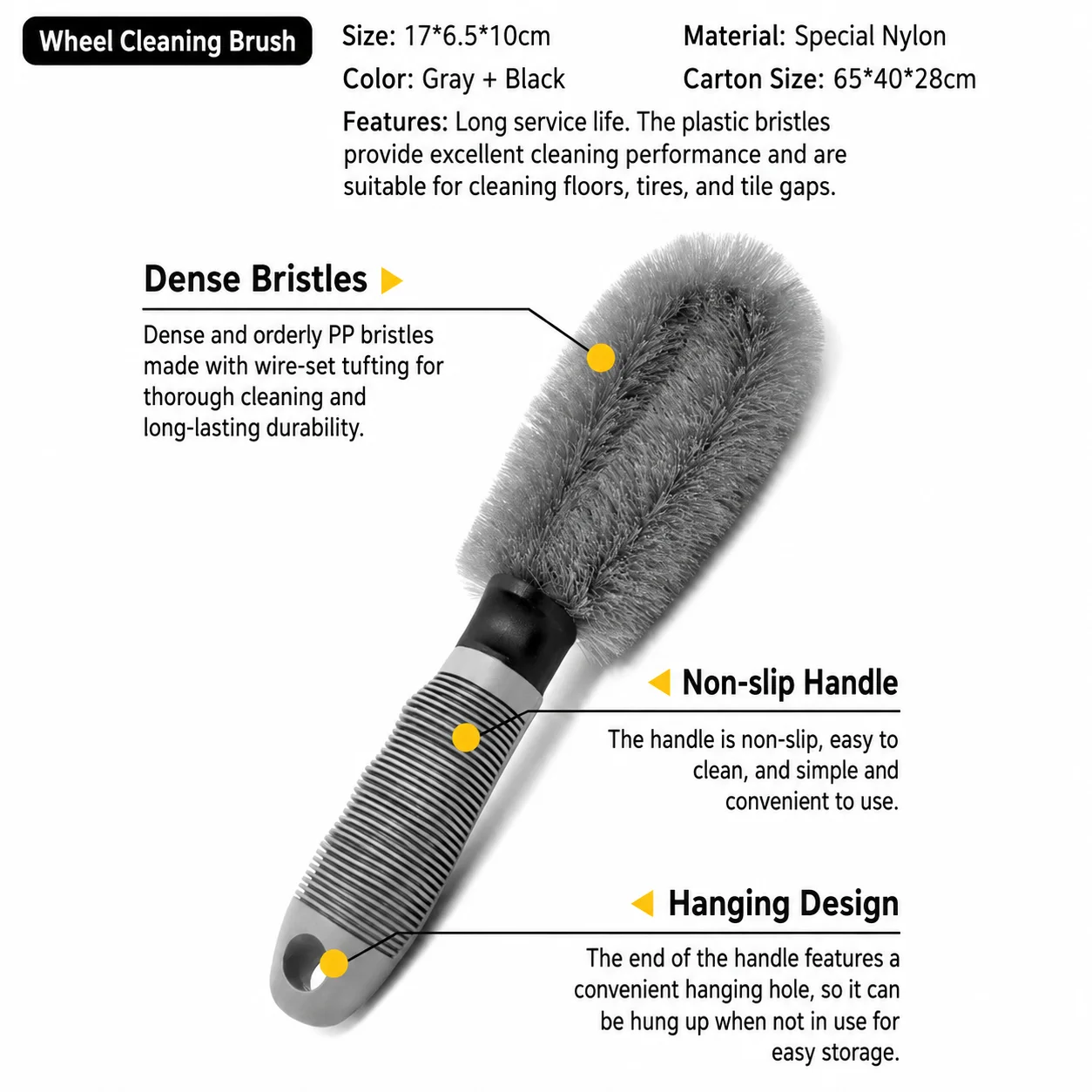 Wheel & Tire Cleaning Brush Set for Car Detailing thumbnail