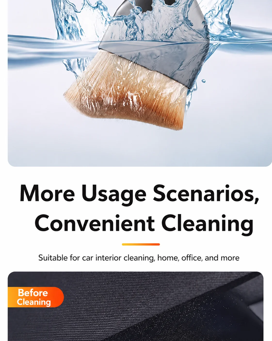 Soft Bristle Car Detail Cleaning Brush for Car Detailing thumbnail