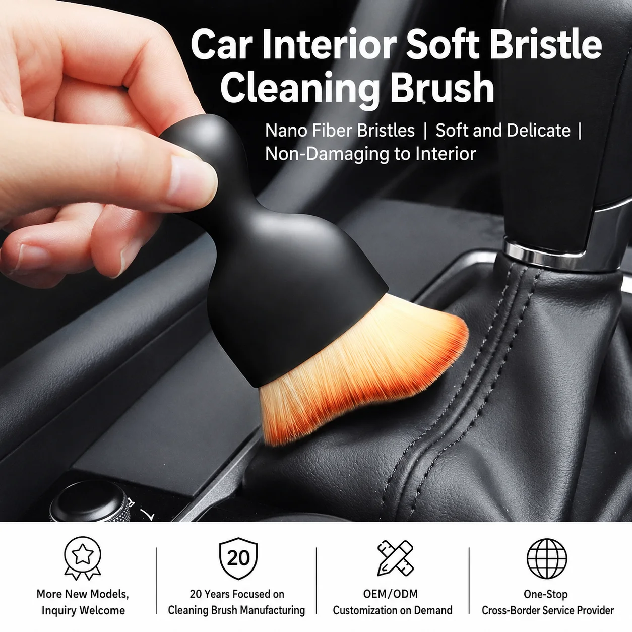 Soft Bristle Car Detail Cleaning Brush for Car Detailing thumbnail