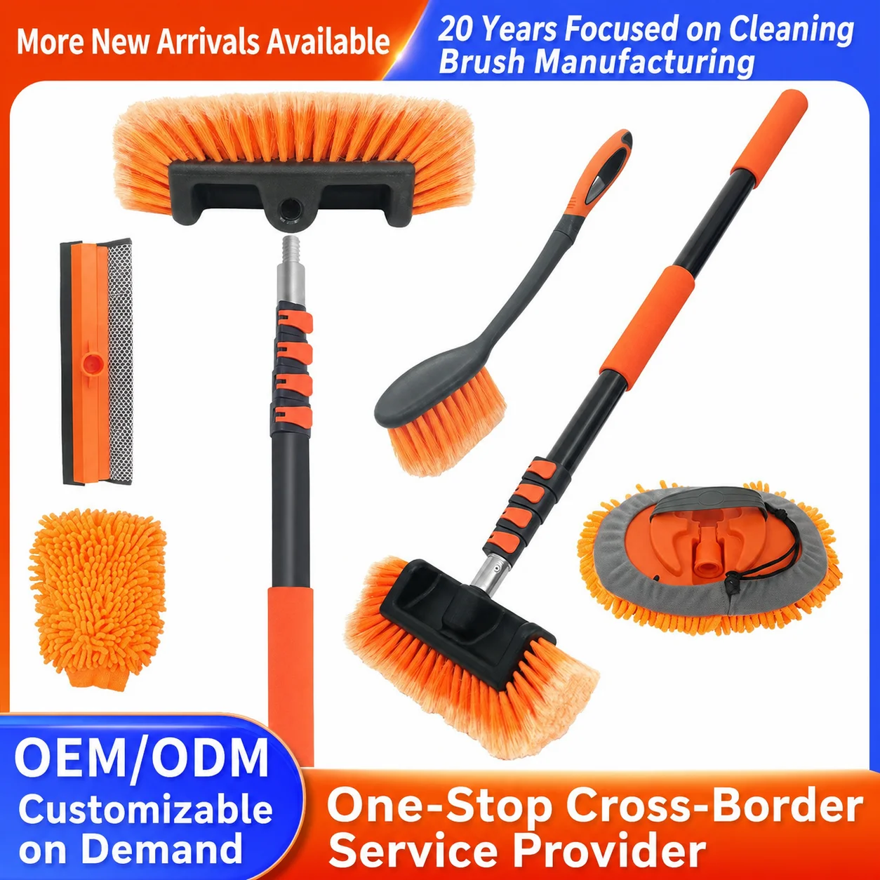 Car Wash Brush Kit with Extension Pole for Car Detailing thumbnail