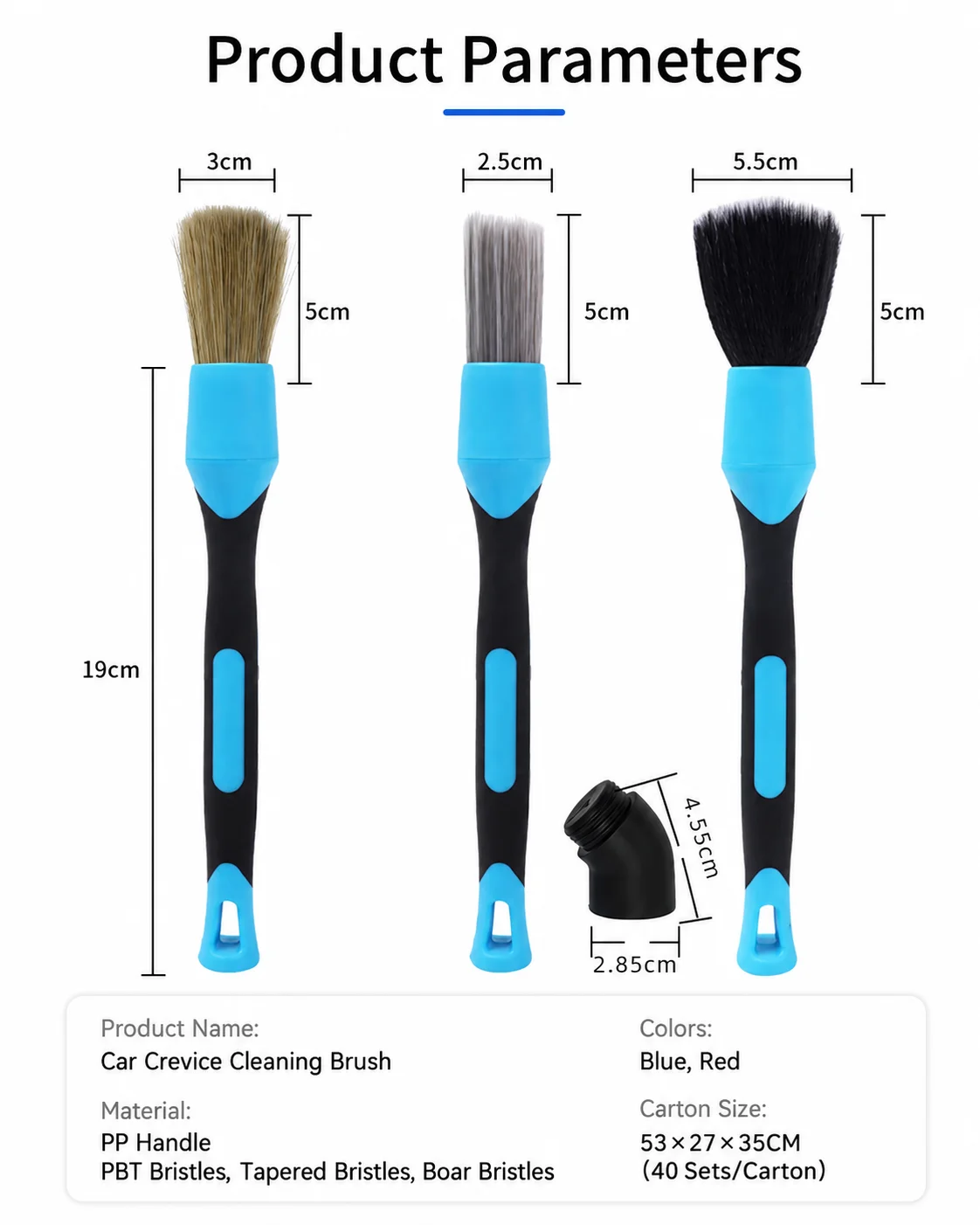 Auto Detailing Brush Set - 3 Piece for Car Detailing thumbnail