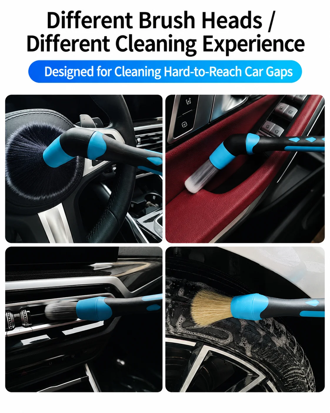 Auto Detailing Brush Set - 3 Piece for Car Detailing thumbnail