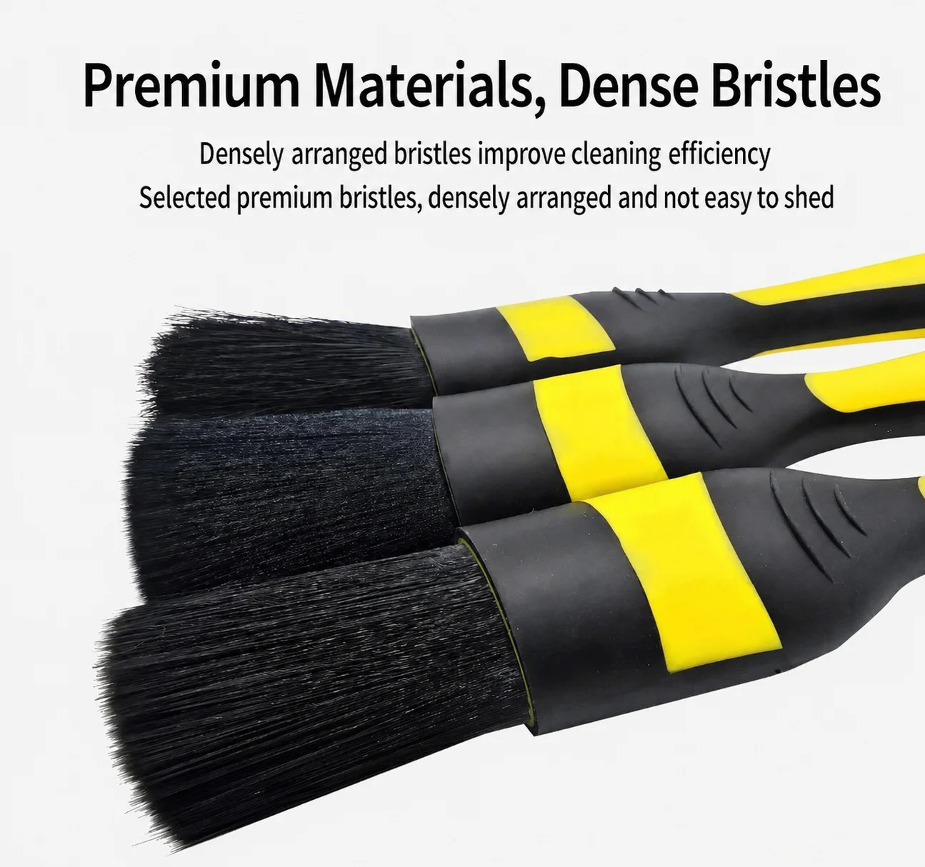 Interior Detail Brush Set - Soft Grip for Car Detailing thumbnail