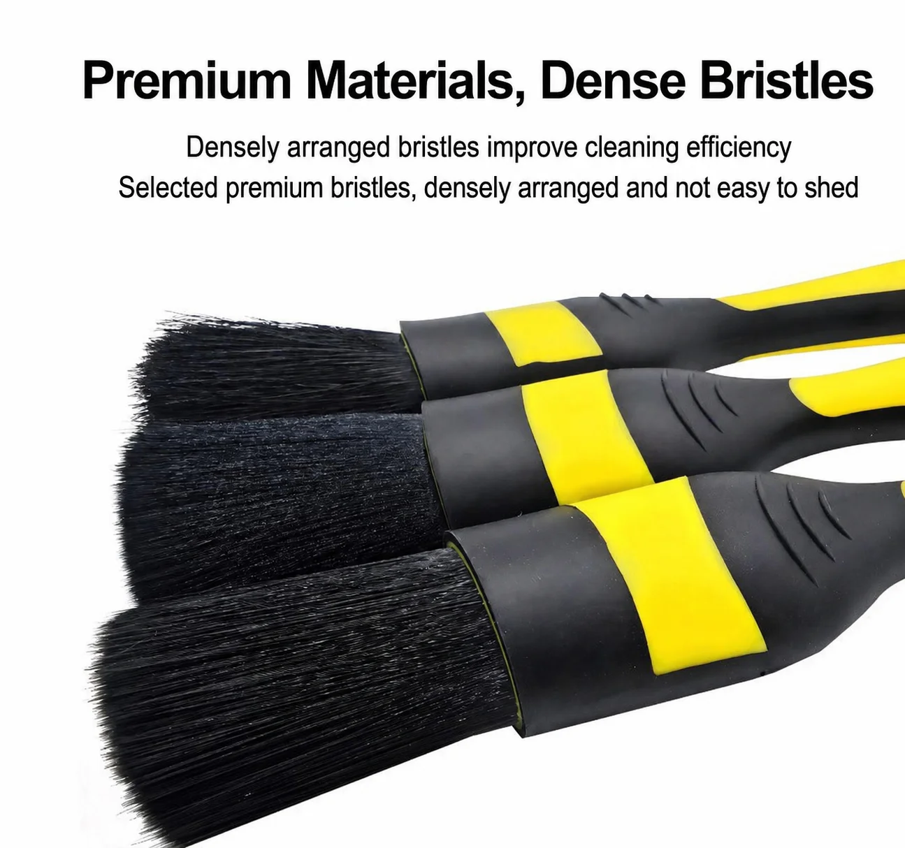 Interior Detail Brush Set - Soft Grip for Car Detailing thumbnail