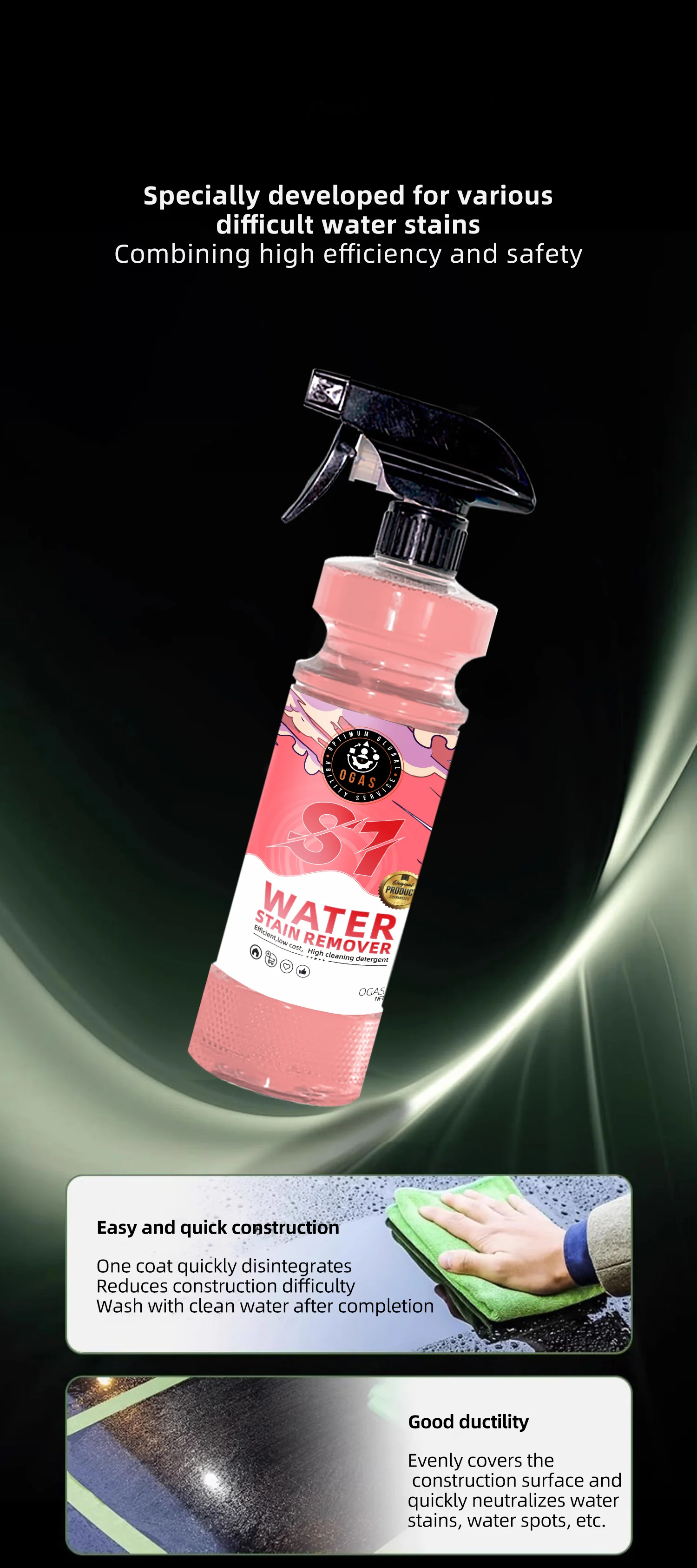 Premium Hard Water Stain Remover Spray for Automotive Detailing thumbnail