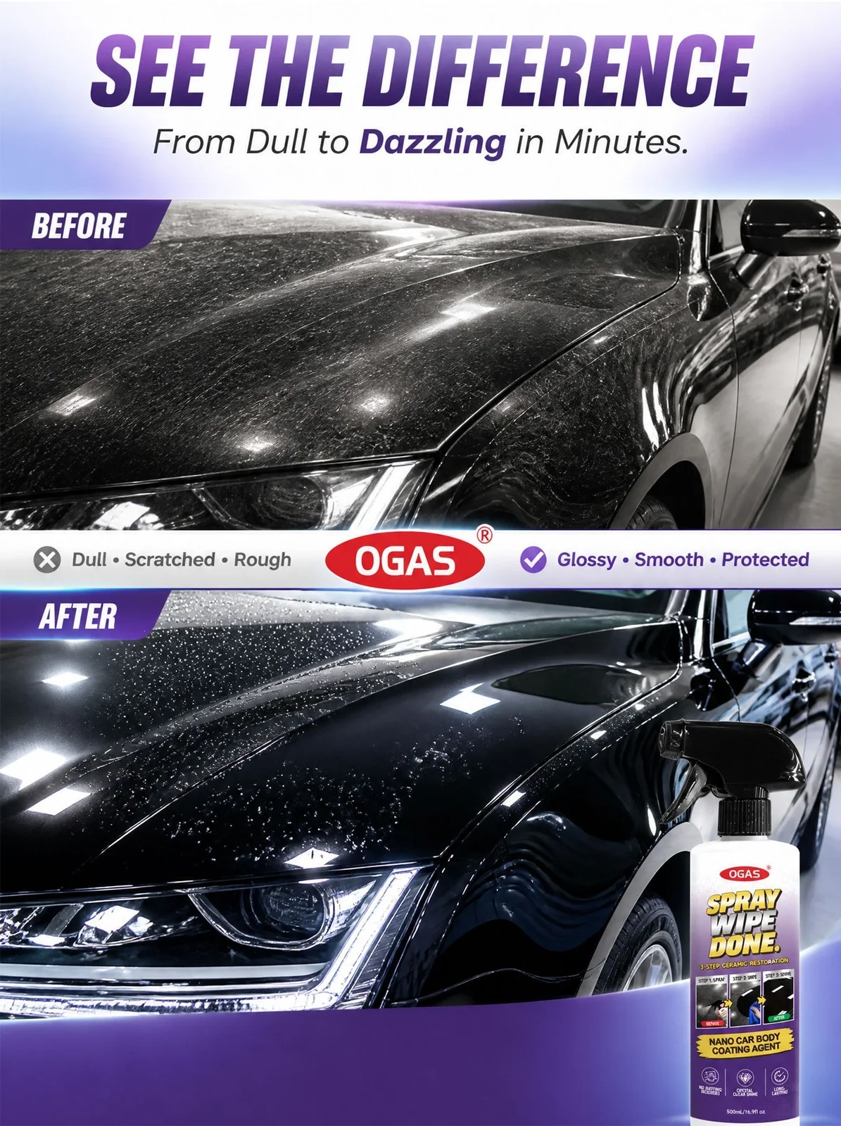 Hydrophobic Nano Paint Coating Spray for Automotive Detailing thumbnail