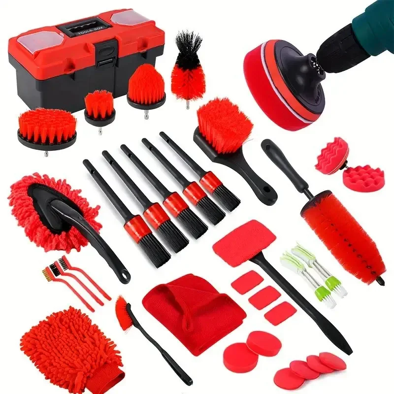 Premium Car Wash Brush Kit with Tool Box for Detailing Shops thumbnail
