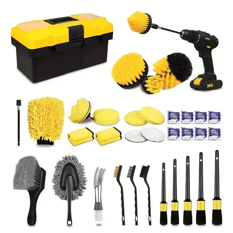 Premium Car Wash Brush Kit with Tool Box for Detailing Shops thumbnail