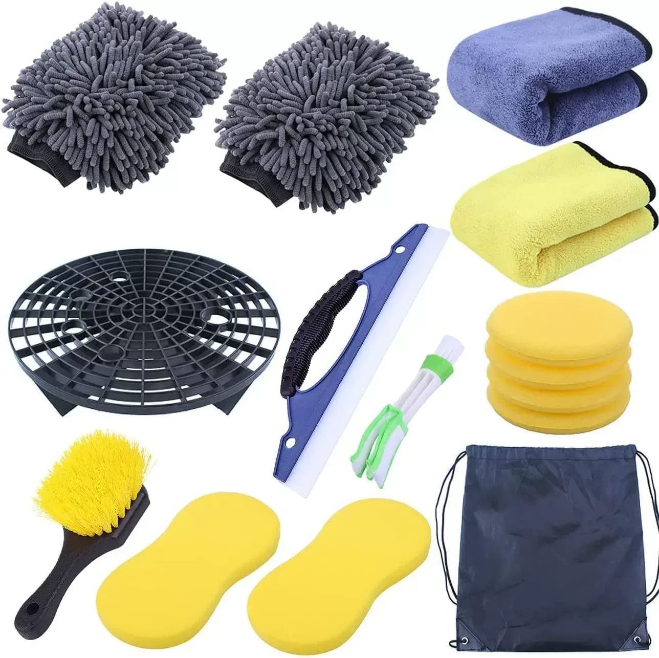 Professional Car Wash Brush Set - Blue Series for Detailing Shops thumbnail