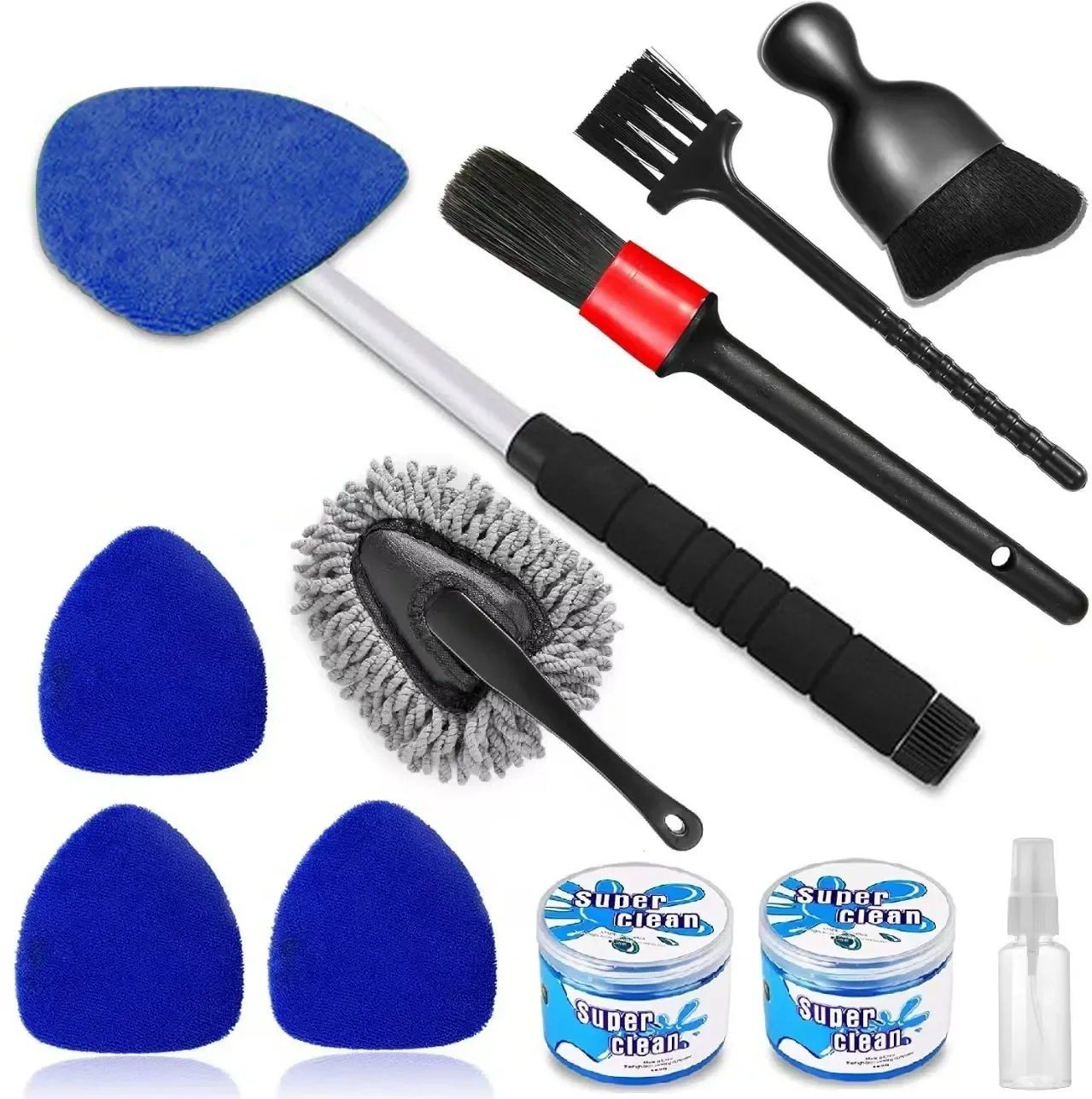 Professional Car Wash Brush Set - Blue Series for Detailing Shops thumbnail