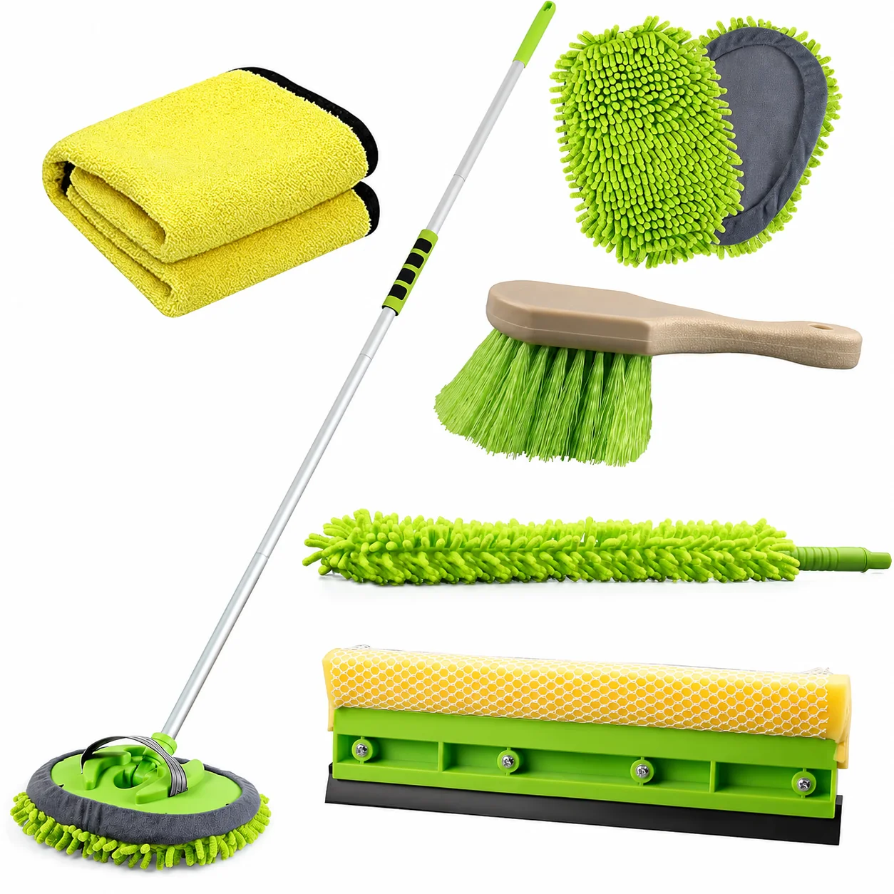 Car Cleaning Tool Kit with Duster, Mitt & Squeegee for Detailing Shops thumbnail