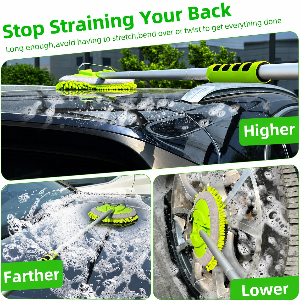 Car Cleaning Tool Kit with Duster, Mitt & Squeegee for Detailing Shops thumbnail