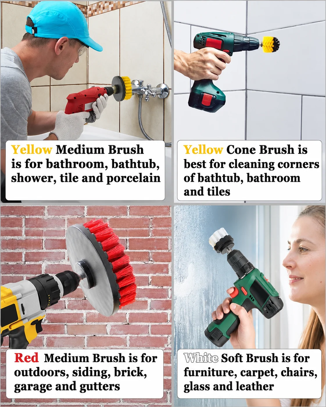 Drill Brush & Detailing Pad Complete Kit for Professional Car Care thumbnail