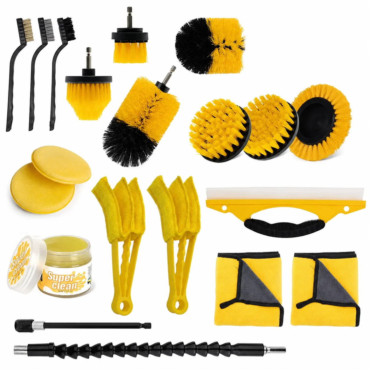 Drill Brush & Detailing Pad Complete Kit for Professional Car Care thumbnail