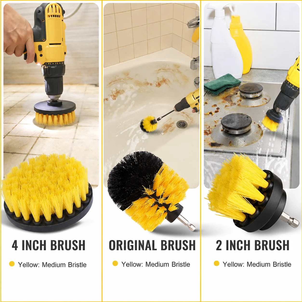 Multi-Purpose Power Drill Brush Attachment Set for Detailing Shops thumbnail