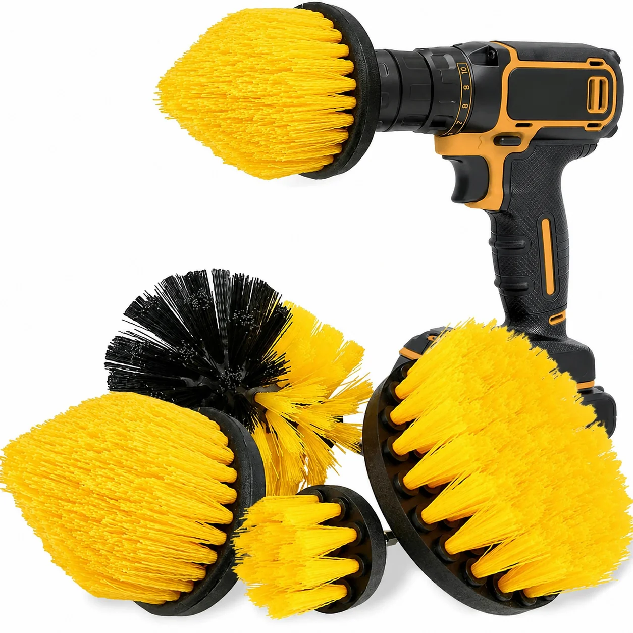 Multi-Purpose Power Drill Brush Attachment Set for Detailing Shops thumbnail