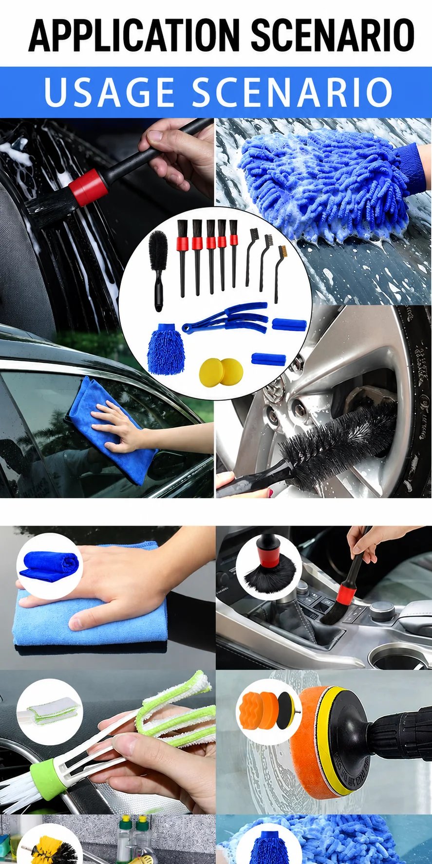 Car Wash Bucket Kit with Complete Tool Set for Detailing Shops thumbnail
