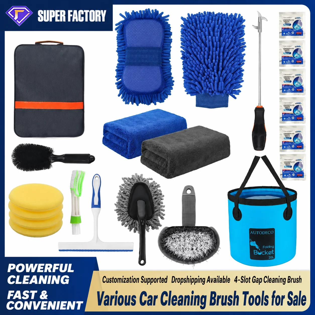 Car Wash Bucket Kit with Complete Tool Set for Detailing Shops thumbnail