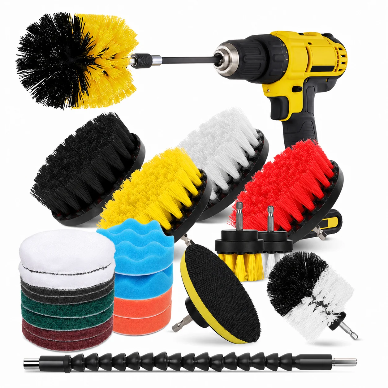 Drill Brush & Buffing Pad Pro Cleaning Kit for Detailing Shops thumbnail