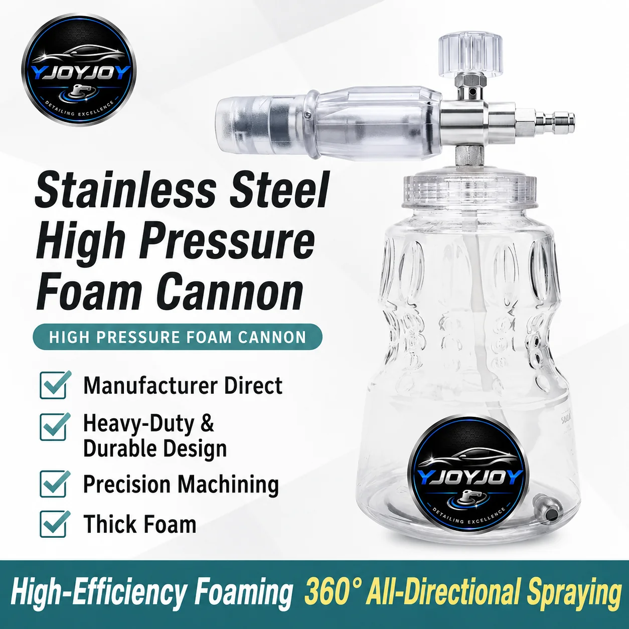 Stainless Steel Foam Spray Gun (350 bar) for Pressure Washing thumbnail