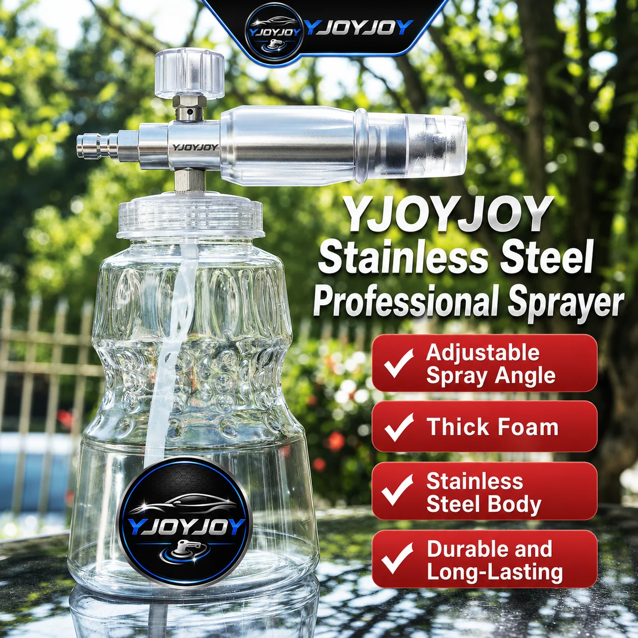 Stainless Steel Foam Spray Gun (350 bar) for Pressure Washing thumbnail