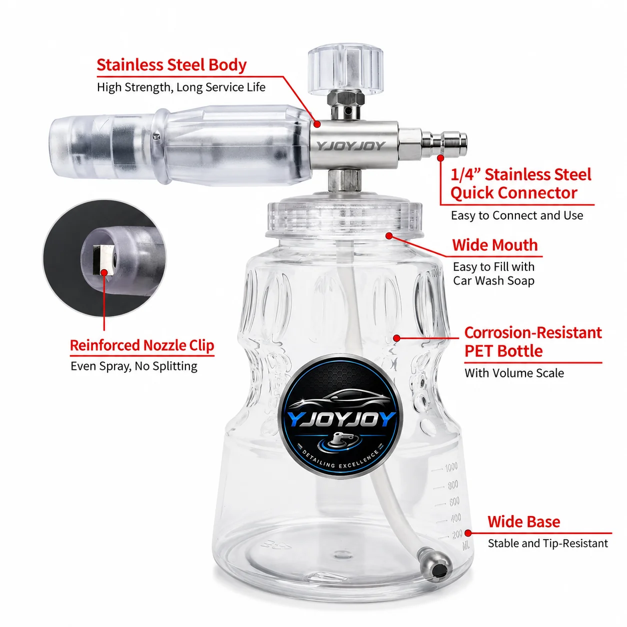 Stainless Steel Foam Spray Gun (350 bar)