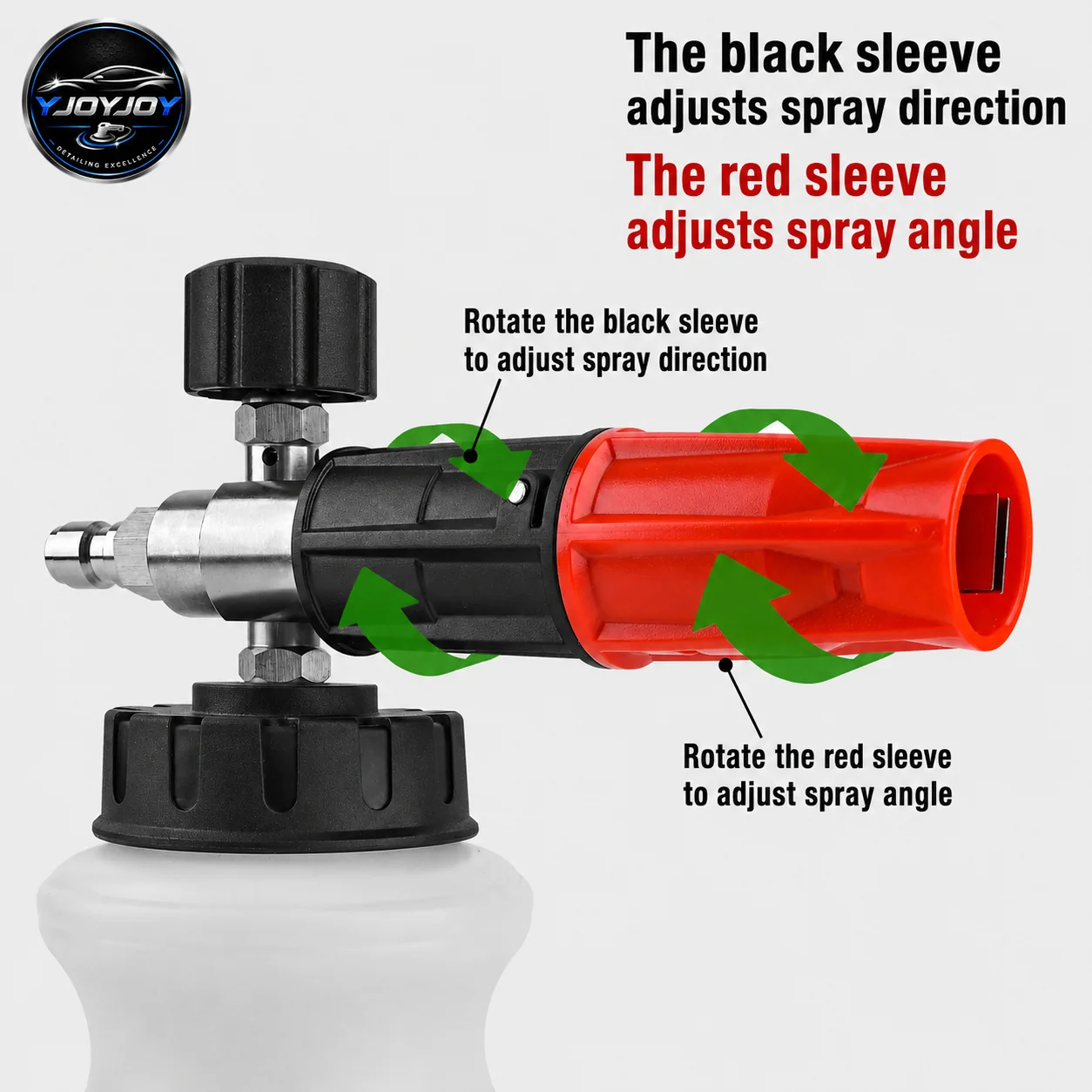 White Edition Stainless Steel Foam Cannon for Pressure Washing thumbnail