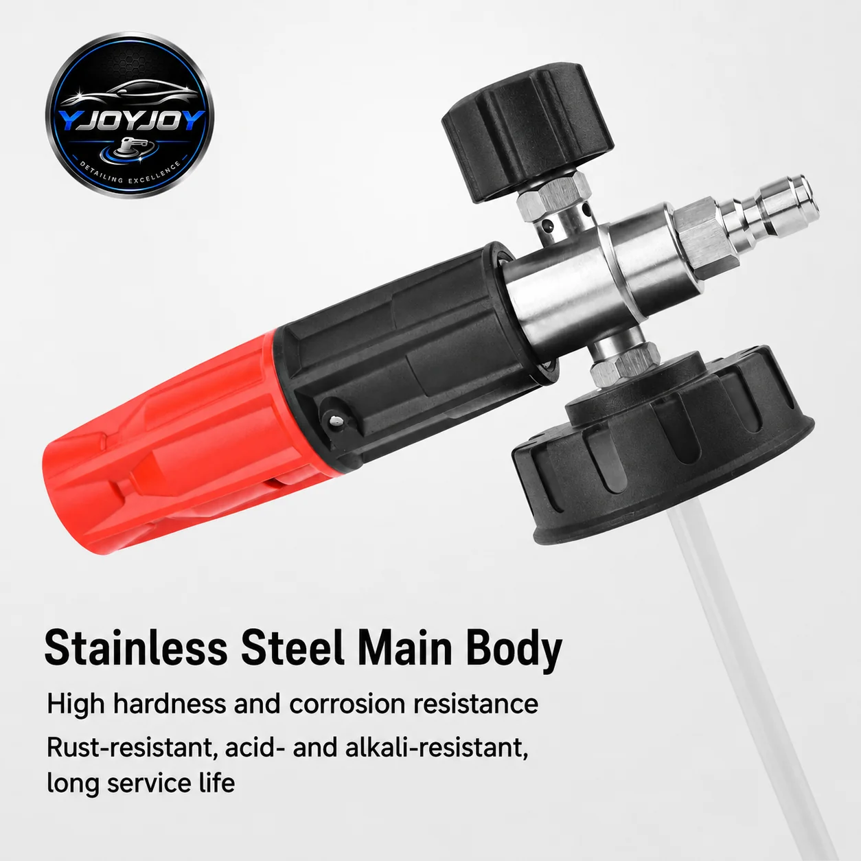 White Edition Stainless Steel Foam Cannon for Pressure Washing thumbnail