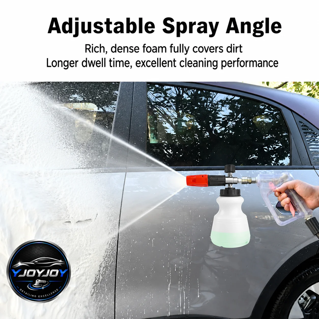 White Edition Stainless Steel Foam Cannon for Pressure Washing thumbnail