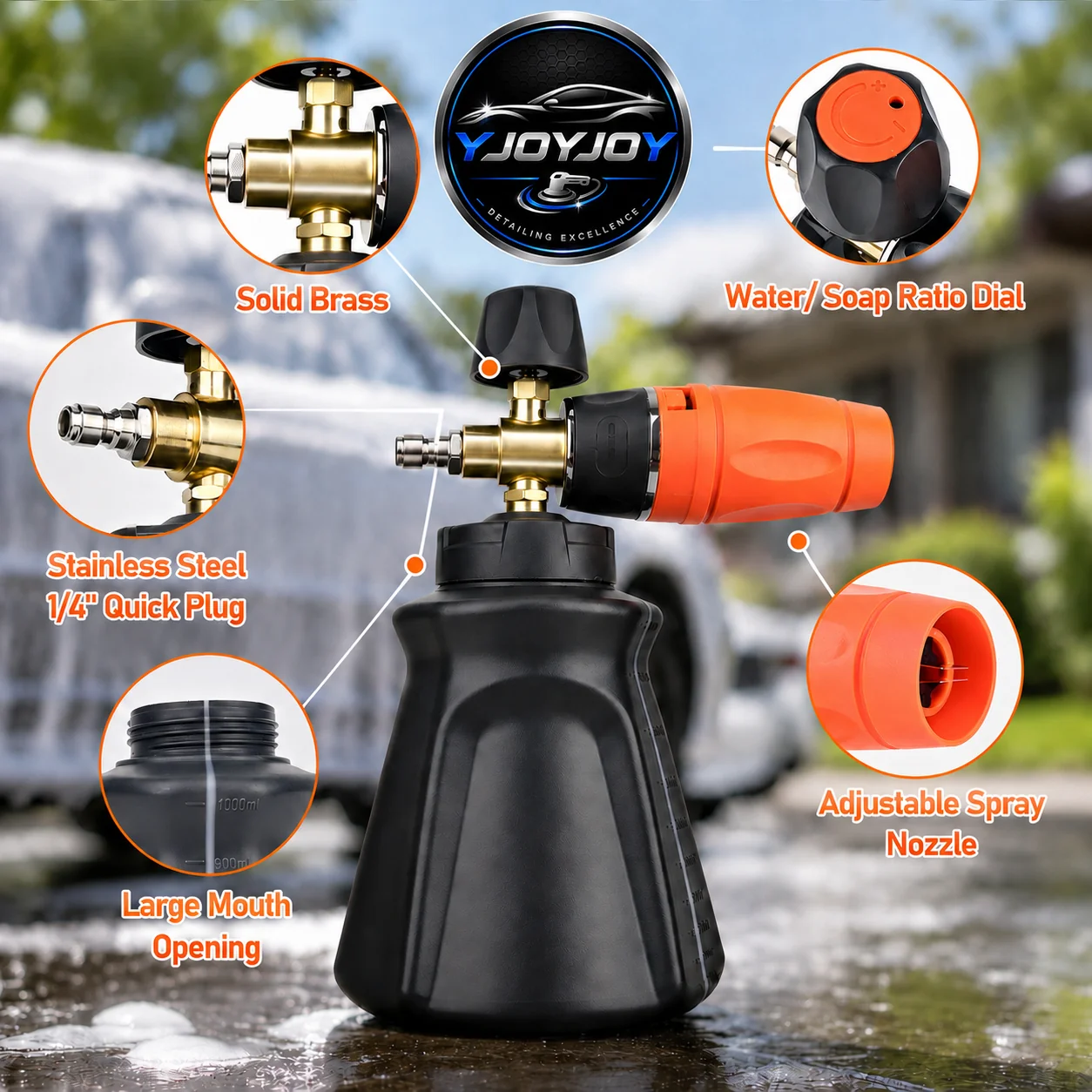 Brass Foam Cannon (180 bar) for Pressure Washing thumbnail