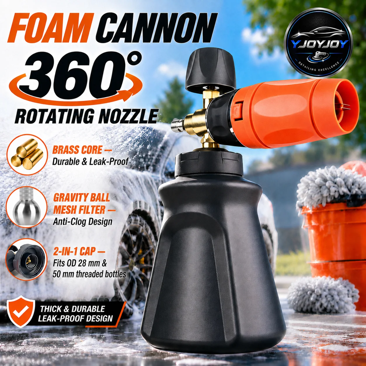 Brass Foam Cannon (180 bar) for Pressure Washing thumbnail