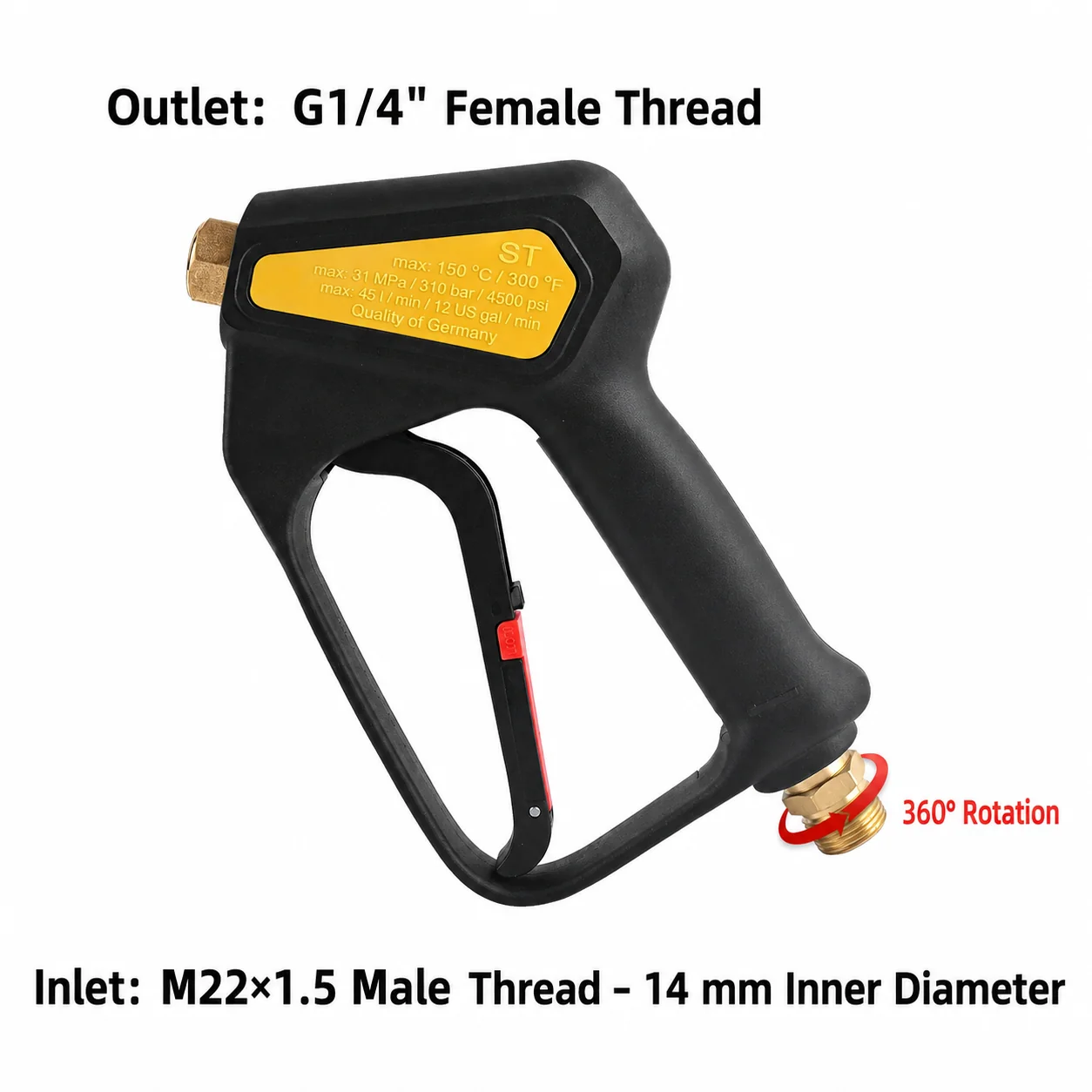 ST2300 High Pressure Washer Gun (310 bar) for Automotive Detailing thumbnail