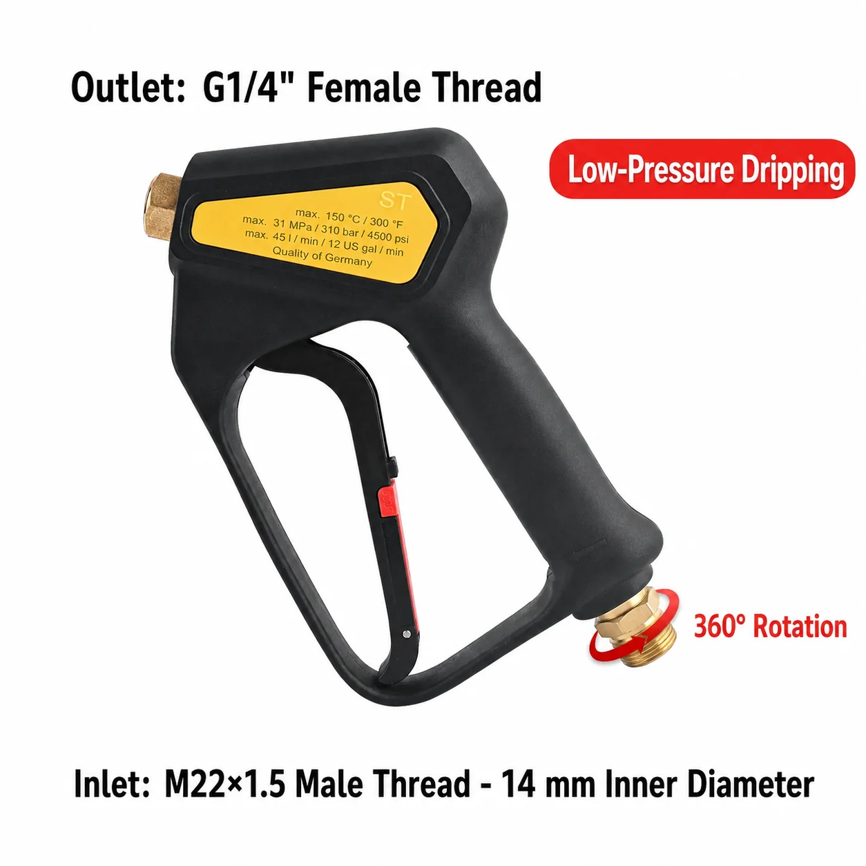 ST2300 High Pressure Washer Gun (310 bar) for Automotive Detailing thumbnail