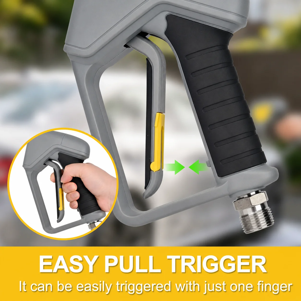 Short Pressure Washer Gun (280 bar) for Automotive Detailing thumbnail