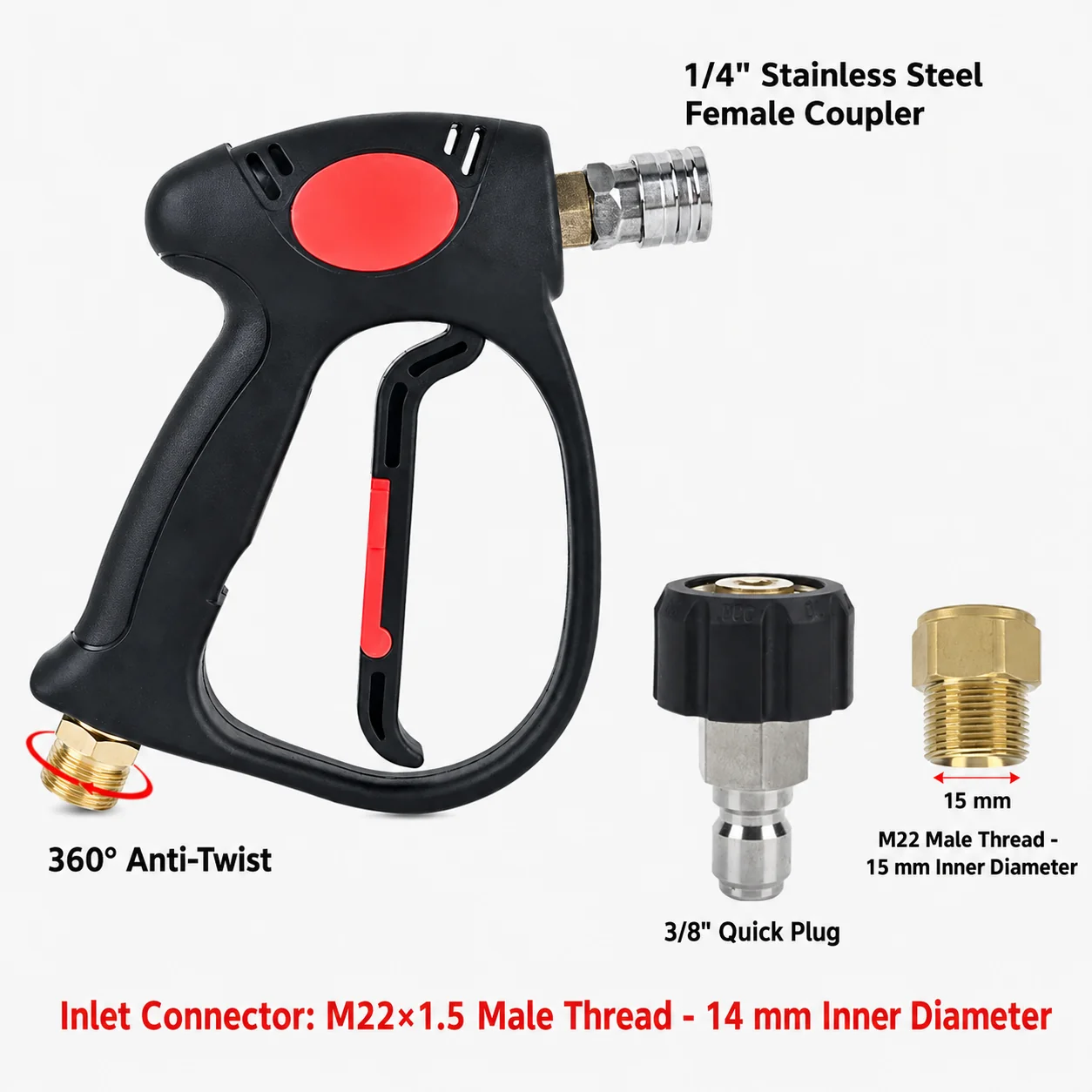 Multi-Variant Pressure Washer Gun (310 bar) for Automotive Detailing thumbnail
