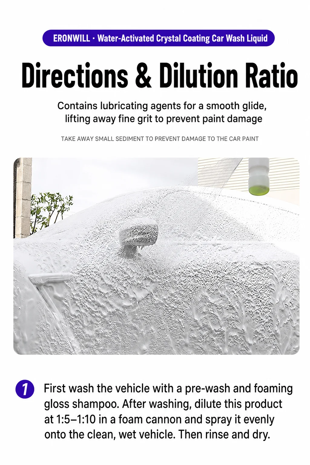 Ceramic-Infused Hydrophobic Car Wash Shampoo for Car Detailing thumbnail