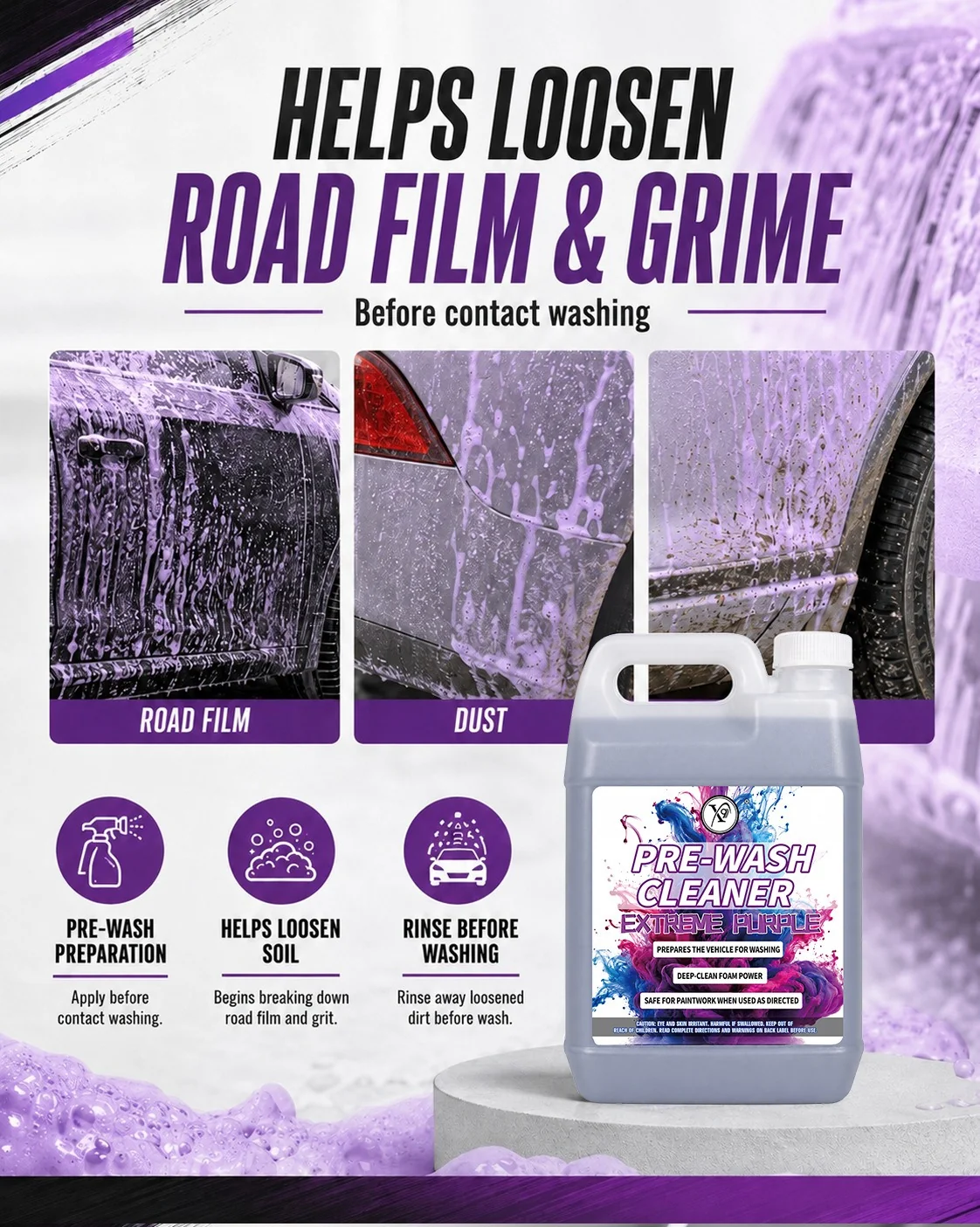 Heavy-Duty Pre-Wash Dirt Softening Shampoo for Car Detailing thumbnail