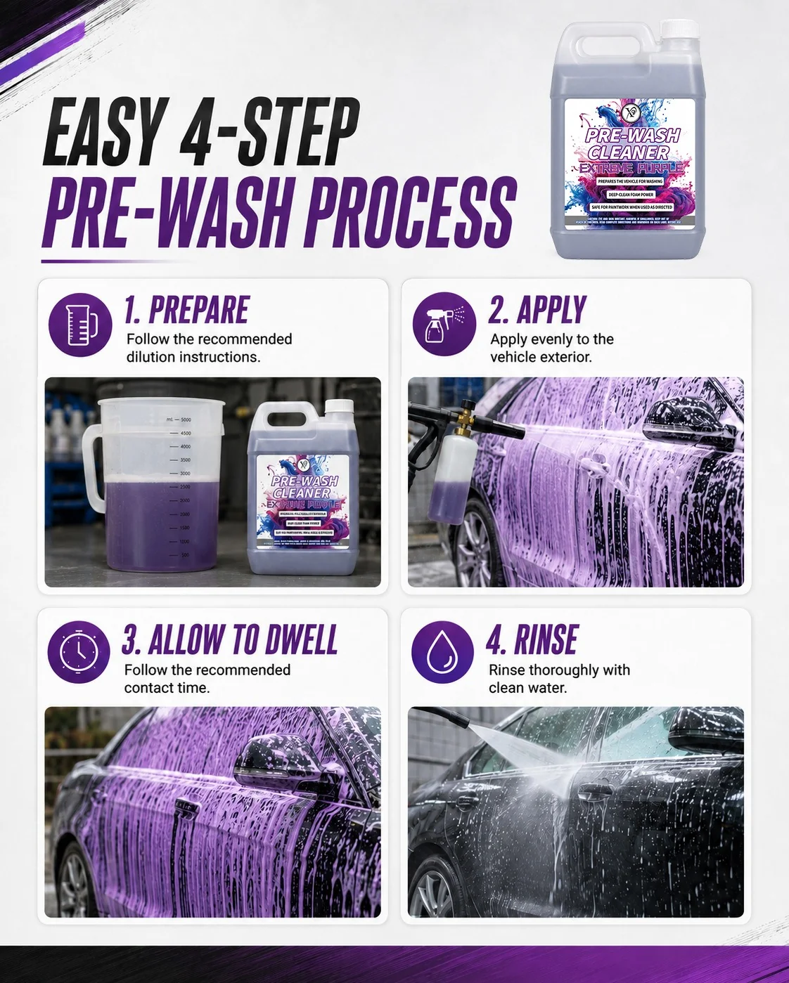 Heavy-Duty Pre-Wash Dirt Softening Shampoo for Car Detailing thumbnail