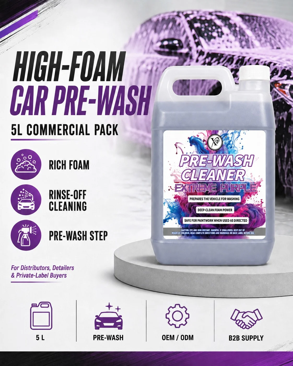 Heavy-Duty Pre-Wash Dirt Softening Shampoo for Car Detailing - view 1