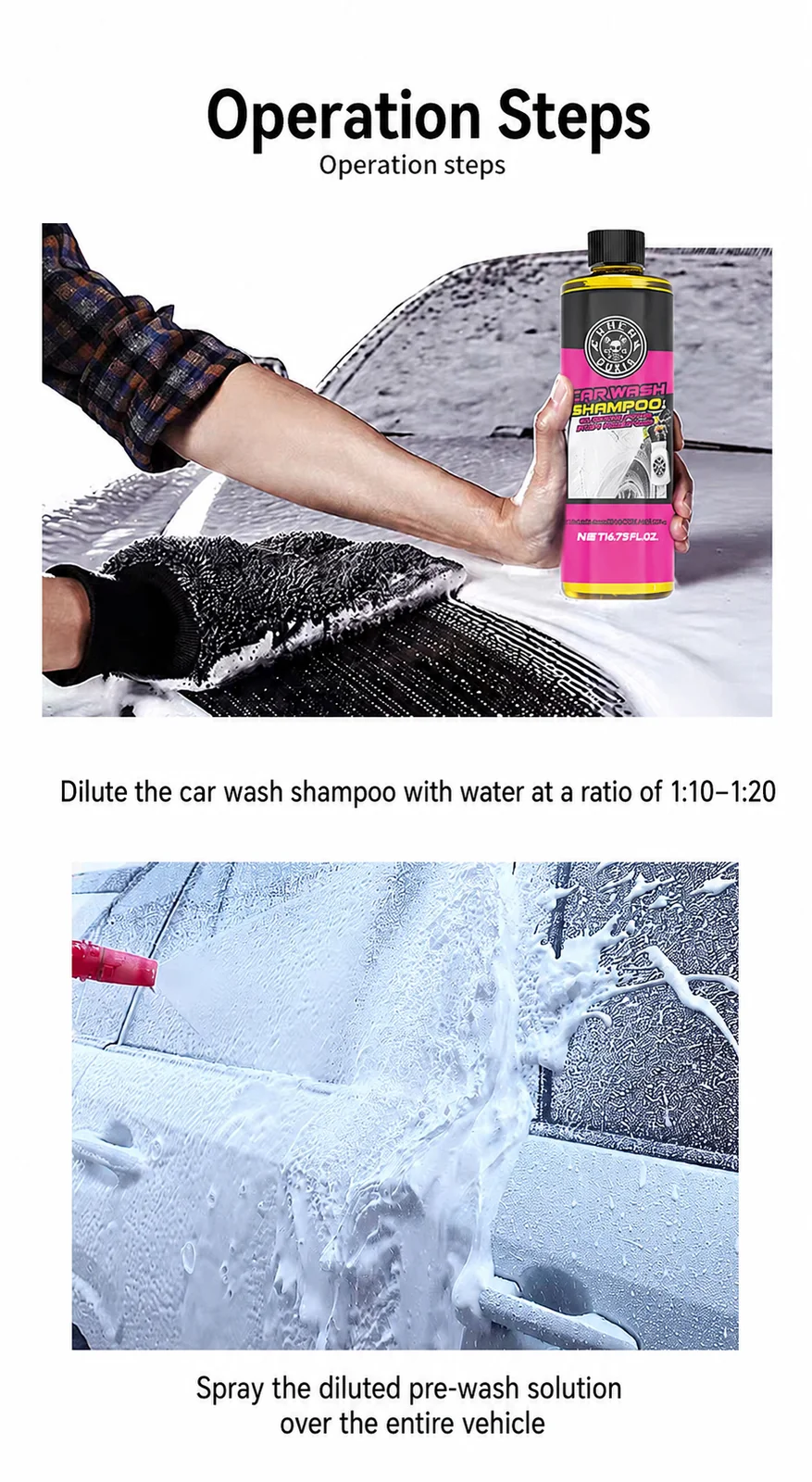 White Car High-Foam Decontamination Wash Shampoo for Car Detailing thumbnail