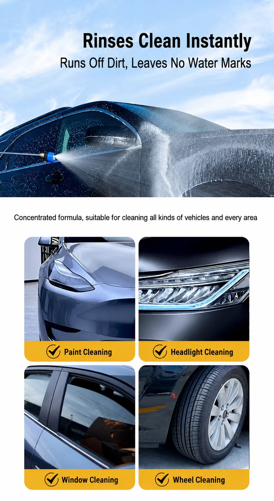 White Car High-Foam Decontamination Wash Shampoo for Car Detailing thumbnail