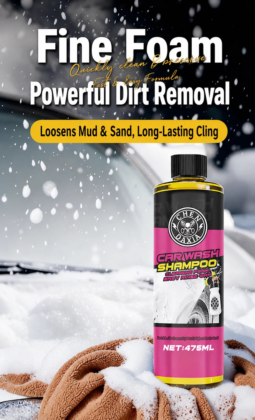 White Car High-Foam Decontamination Wash Shampoo for Car Detailing thumbnail