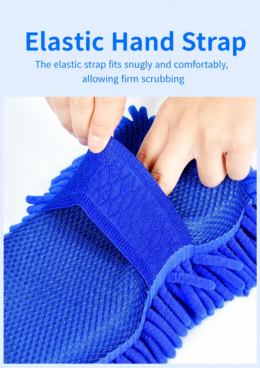 Multi-Color Chenille Wash Mitt Collection for Car Care thumbnail