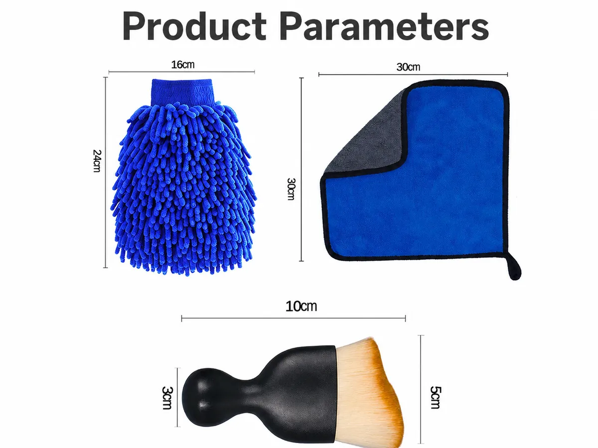 Blue Microfiber Detailing Kit for Car Care thumbnail