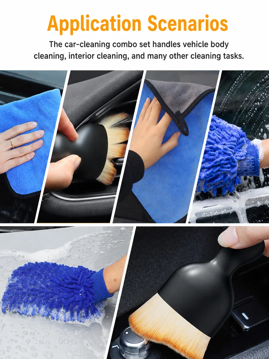 Blue Microfiber Detailing Kit for Car Care thumbnail