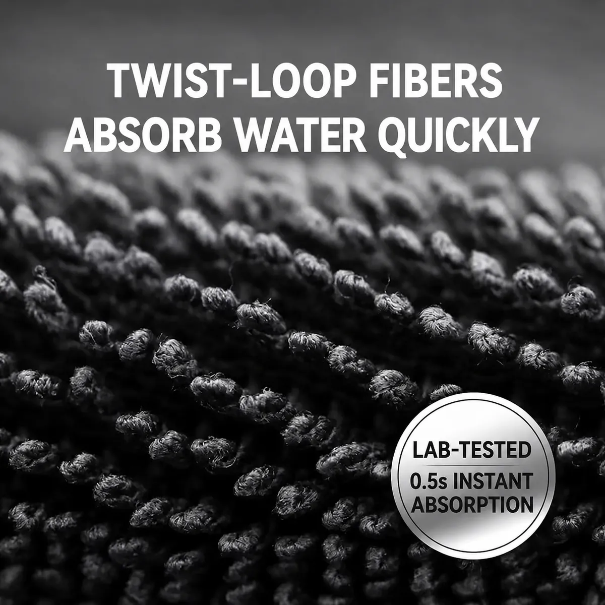 Dual-Sided Gray Drying Towel for Car Care thumbnail